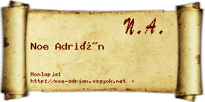 Noe Adrián névjegykártya